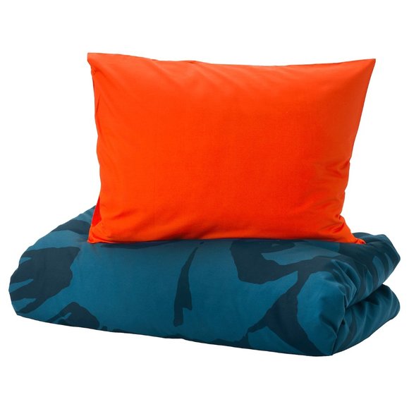 New  IKEA URSKOG Duvet Cover And Pillowcase(s) Lion/dark Blue Twin - 100% Cotton - Picture 2 of 5